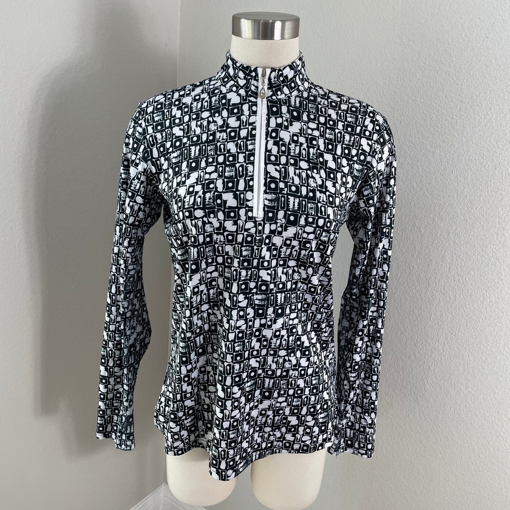 SanSoleil Womens Medium SolCool UV 50+ Cooling Quarter Zip Shirt Pullover Top